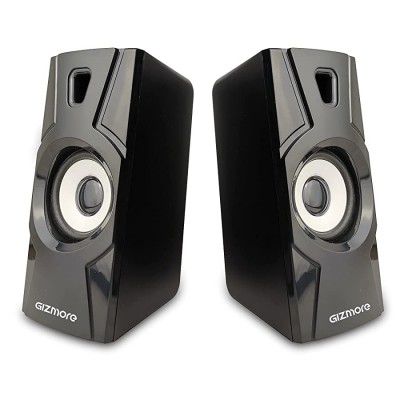(Renewed) GIZMORE GIZ Twin 2010 1000 Watt 2.0 Channel USB Multimedia Speaker (Black)