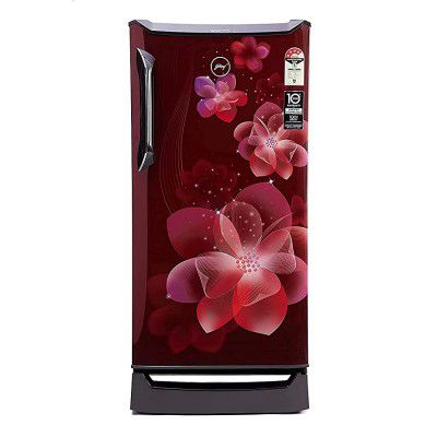 (Renewed) Godrej 195 L 4 Star Inverter Direct-Cool Single Door Refrigerator (RD UNO 1954 PTDI JW WN, Jewel Wine, Base Stand with Drawer, Cool Lock Technology)