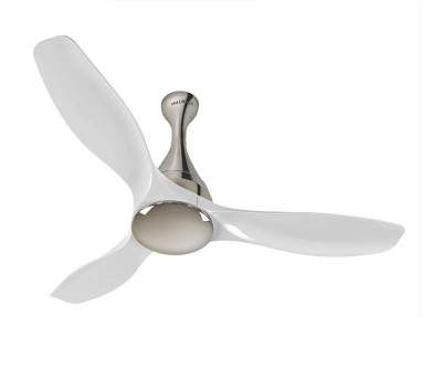 (Renewed) Halonix FLUIDIC 1200mm 75W Ceiling Fan with Designer Led Light and Remote Control (Silver)