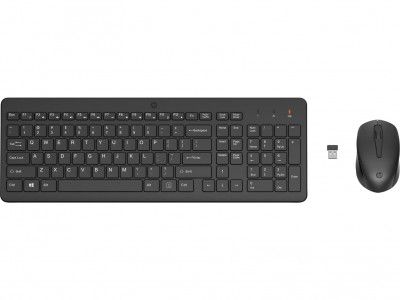(Renewed) HP 330 Wireless Black Keyboard and Mouse Combo 1600 DPI, 2.4GHz Wireless, (2V9E6AA)