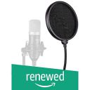 (Renewed) Juarez Pf-100 6-Inch Studio Microphone Pop Filter Shield Mask, Double Mesh Wind Screen With 360° Flexible Gooseneck And Quick Mount Or Release Clamp...