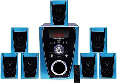 (Renewed) Krisons Polo 7.1 Home Cinema Speaker System Multimedia with FM Stereo, Bluetooth, USB/SD/MMC/AUX Function