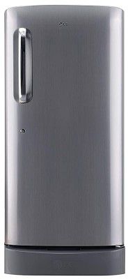 (Renewed) LG 190 L 5 Star Inverter Direct-Cool Single Door Refrigerator (GL-D201APZZ, Shiny Steel, Base stand with drawer) (GL-D201APZZ-cr)