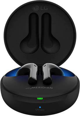 (Renewed) LG Tone Free Wireless Earbuds 99.9% Bacteria Free, Prestigious British Meridian Sound with ANC, Triple Microphones in Each Earbud and IPX4 Water Resistance (FN7, Black)