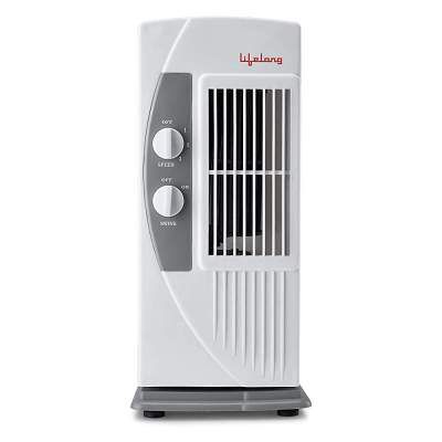 (Renewed) Lifelong LLTWF01 Portable Mini Tower Fan with 90 Degree Rotating & Revolving Base for Home, Kitchen and Office | Anti Rust Body (White)