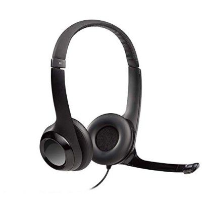 (Renewed) Logitech H390 Wired Headset, Stereo Headphones with Noise-Cancelling Microphone