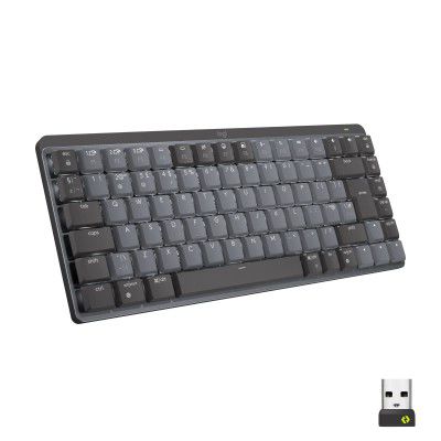 (Renewed) Logitech MX Mechanical Mini Wireless Illuminated Keyboard, Tactile Quiet Switches, Backlit, Bluetooth, USB-C, macOS, Windows, Linux, iOS, Android, Metal