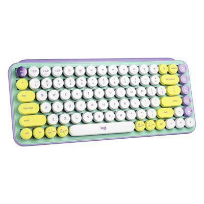 (Renewed) Logitech POP Keys Mechanical Wireless Keyboard with Customisable Emoji Keys