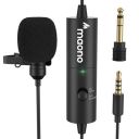 (Renewed) MAONO AU-100R Collar Lavalier Condenser Microphone, Rechargeable Clip Lapel Mic with LED Indicator for Vlogging, Recording, Interview, PC, Smartphone, Camera...