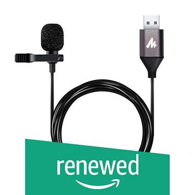 (Renewed) Maono AU-410 USB Clip On Lavalier Microphone