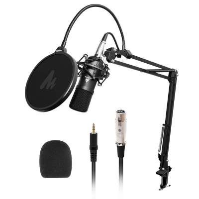 (Renewed) Maono AU-A03 Condenser Microphone Kit Podcast Mic with Boom Arm Microphone Stand