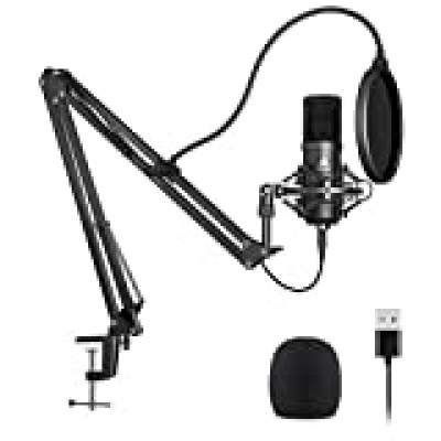 (Renewed) Maono AU-A04 Condenser Microphone Kit (Black)