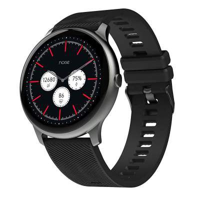 (Renewed) Noise NoiseFit Evolve Full Touch Control Smart Watch with AMOLED Display - Slate Black