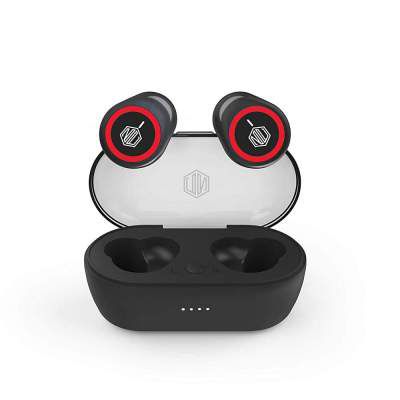 (Renewed) Nu Republic Starbuds 4 True Wireless Earbuds (TWS) BT V5.0, Upto 20Hrs Play Time, Compact Charging Case, Sweat & Water Resistant, Voice Assistant/Siri with in-Built Mic-Black & Red