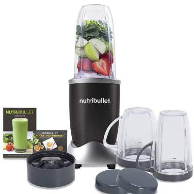 (Renewed) NutriBullet PRO High Speed Blender/Mixer/Smoothie Maker - 900 Watts - 12 Pcs Set; Black