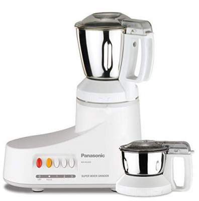 (Renewed) Panasonic AC MX-AC220-H 1000-Watt Mixer Grinder with 2 Jars (White)