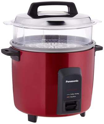 (Renewed) Panasonic SR-Y22FHS 750-Watt Electric Cooker with Non-Stick Cooking Pan (Burgundy)