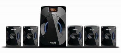 (Renewed) PHILIPS SPA4040B/94 5.1 Channel Wireless Bluetooth Multimedia Speaker (Black)