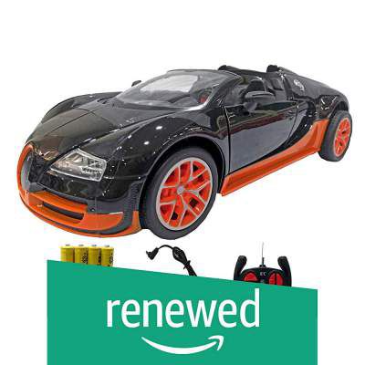(Renewed) Popsugar Bugatti 1:16 Door Opening Car with Rechargeable Battery and Charger RC Car for Kids