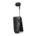 (Renewed) Portronics Harmonics Klip 4 Retractable Bluetooth Music & Calling Earphone (Black)...