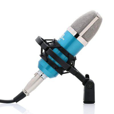 (Renewed) Powerpak BM-700 Professional Large Diaphragm Studio Recording Microphone (Blue)