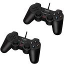 (Renewed) Quantum QHM7468 USB Vibration Game Pad Remote Joystick (Black, Pack of 2)...