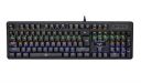 (Renewed) Redgear Shadow Amulet Mechanical Keyboard with Clicky Blue Switch, Rainbow LED Modes, Windows Keylock and Floating Keycaps, Full Size...