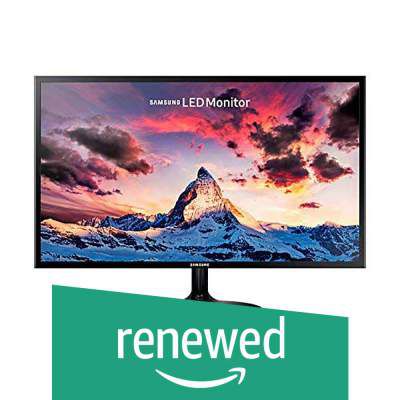 (Renewed) Samsung 23.5 inch (59.8 cm) LED Backlit Computer Monitor - Full HD, Super Slim AH-IPS Panel with VGA, HDMI Ports - LS24F350FHWXXL (Black)