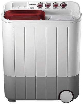 (CERTIFIED REFURBISHED) Renewed Samsung 6.5 Kg Semi-automatic 5 Star Top Loading Washing Machine (White & Maroon)