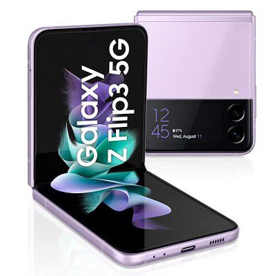 (Renewed) Samsung Galaxy Z Flip3 5G (Lavender, 8GB RAM, 128GB Storage)