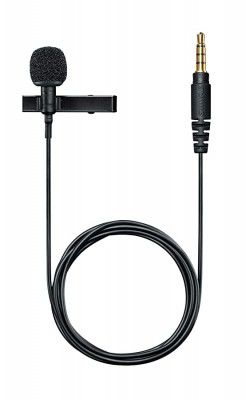 (Renewed) Shure MVL/A Omnidirectional Condenser Lavalier Microphone (Black)