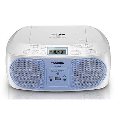 (Renewed) Toshiba Portable CD/USB/AM/FM Radio (TY-CRU12 White)