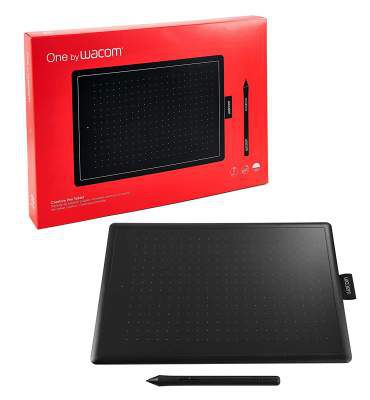 (Renewed) Wacom One by CTL-472/K0-CX Small 6-inch x 3.5-inch Graphic Tablet (Red/Black)