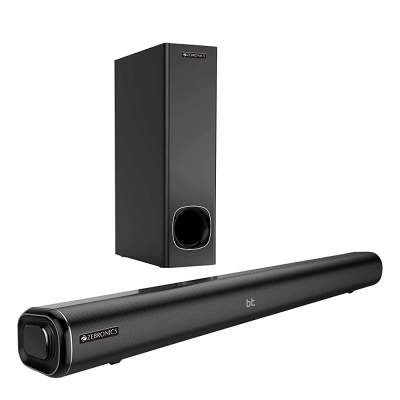 (Renewed) Zebronics Zeb-JUKEBAR 4000, 80W Multimedia soundbar with subwoofer Supports HDMI(ARC), Optical Input, AUX, Wireless BT & USB