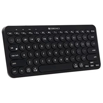 (Renewed) Zebronics ZEB-K5000MW Wireless Multi-Device BT Keyboard for Mac, Windows, Android, iOS, 6 Months Backup*, Built in Rechargeable Battery, Type C, Compact Design, Scissor Keys and LED Indicato