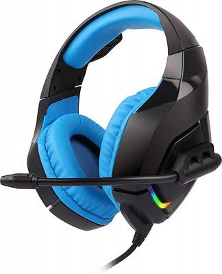 (Renewed) ZEBRONICS Zeb-Rush Wired Headphone (Blue)