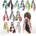 RENU CREATION Elastic Hair Bands/Ties Ribbon/Scarf Ponytail Scrunchies for Women - Set of 6 Multicolor Rubber Band  (Multicolor)...