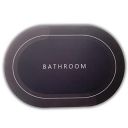 Renva Doormats Quick Drying Bathroom Mats & Water Absorbent Door Mat (Bathroom Print) (2, Black Colour)...