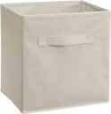 RENVA Fabric Storage Cubes Foldable Storage Bins for Organizing Pantry, Cubbies, Toy Box (White, 1)...
