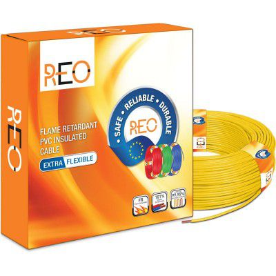 REO by Havells | 2.5 sqmm Copper Wire (90 meter -Red)| Class 5 Conductor (WRFFDNYA11X0)