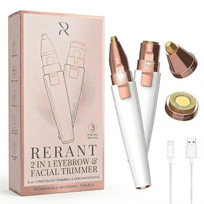 RERANT 2-in-1 Eyebrow Trimmer and Facial Hair Remover (S1)