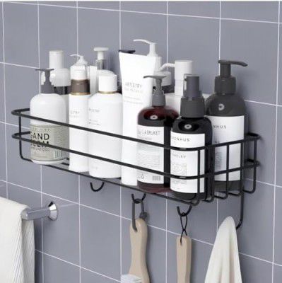 RERANT Self-Adhesive Bathroom Shelf with Hooks