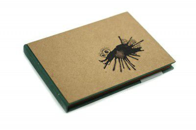 Resha Sketchbook for Artists - Hardbound Notebook Illustrated Cover with Brown Recycled Paper Sketch Book (120 GSM) 72 Sheets 144 Pages, 5 Inch X 7 Inch Inktoon Octopus