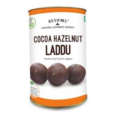 Reshims - Healthy Cocoa Hazelnut Laddu | Sugar-Free | Energy-Bar replacement | Dairy Free | No Flavours or Preservatives added - 240 Grams