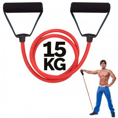 Leader Sportz Resistance Tube with Foam Handles