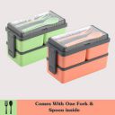 Reusable Microwavable 3 Compartment Lunchbox for School,Collage And Office 6 Containers Lunch Box (1500 ml)...