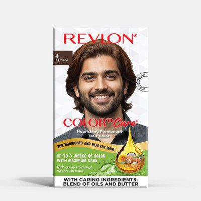 Revlon Color'n Care Nourishing Permanent Hair Color for Men- 4.0 Brown