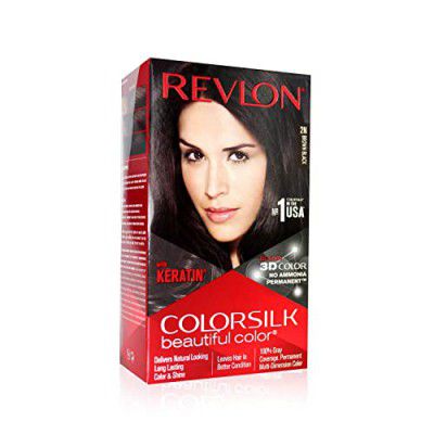 Revlon ColorSilk Permanent Hair Color for Women - Brown Black