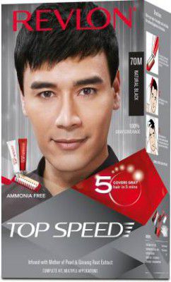 Revlon Top Speed Hair Color Man, Natural Black 70M