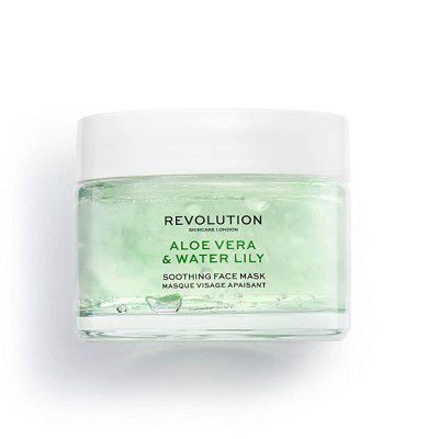 Revolution Skin Aloe Vera & Water Lily Soothing Face Mask,50 ml (cooling, radiance, calms irritation)